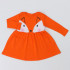 Платье "Милые зверушки" ДПД286067 оранжевый/Мордочка лисички