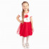 Платье "Цветы" ДПК406804 белый+красный