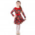 Платье "Осенний блюз" ДПД854067н вышитые розы+красный