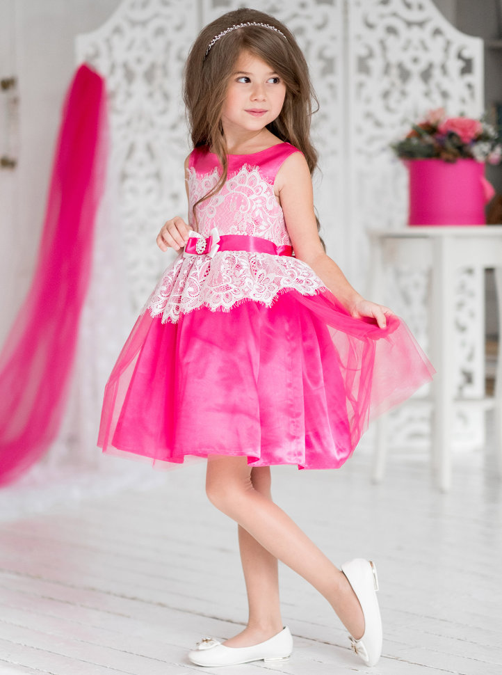 Детские платья в розовом